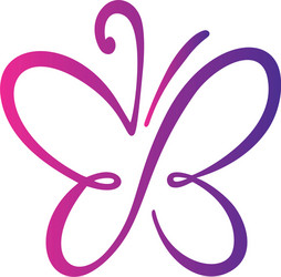 butterfly logo template vector image