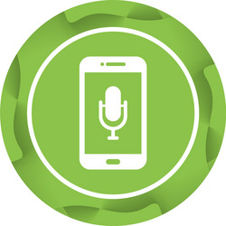 unique microphone glyph icon vector image