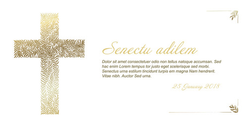 funeral card template vector image