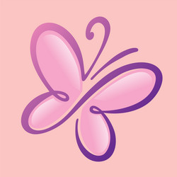 butterfly logo template vector image