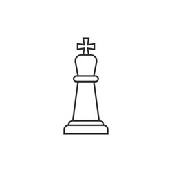 chess king outline icon vector image