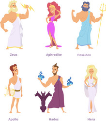 ancient greek mythology the gods and goddesses vector image