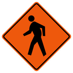 pedestrian crossing traffic road symbol sign vector image