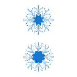 christmas snowflakes design winter snow icon vector image