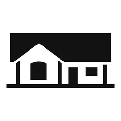 black and white of a small house vector image