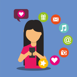 people social media vector image