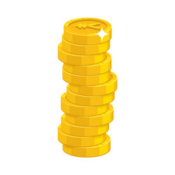 heap gold coins vector