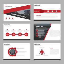 red triangle abstract presentation templates vector image