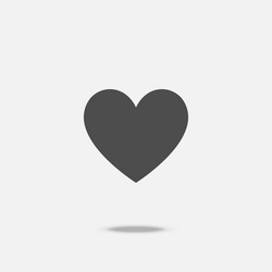 heart flat design icon vector image