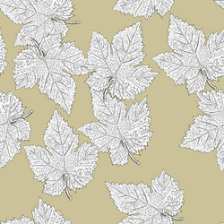 grape leaves seamless pattern eps8 easy edi vector image