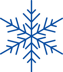 Snowflake decor line icon concept vector