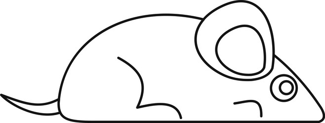 mouse icon outline style vector image