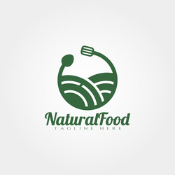 natural food logo design vector image