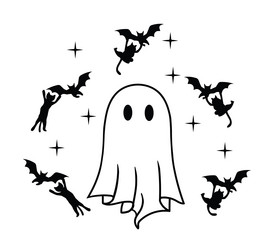 halloween ghost vector image