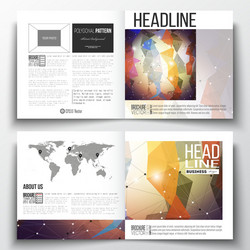 set of business templates for brochure magazine vector image