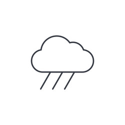 cloud rain weather thin line icon linear vector image