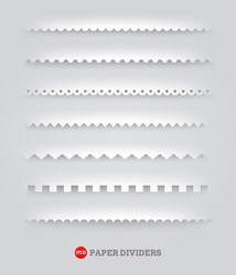 set of paper decorative dividers vector image