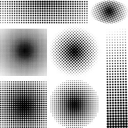 halftone gradients set vector image