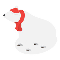 3d isometric flat set of polar bear vector image