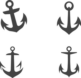 Anchor icon logo template vector