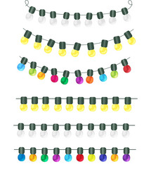 outdoor string lights vector