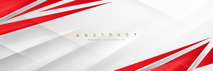 Abstract red and white geometric background vector