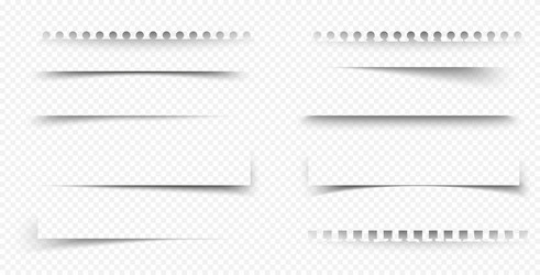 shadow frames of paper sheet notebook pages vector image