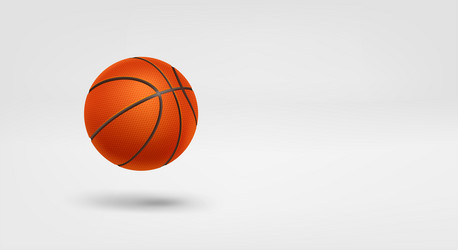 basketball ball 3d banner with copy space vector image