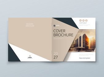 square brochure template layout design corporate vector image