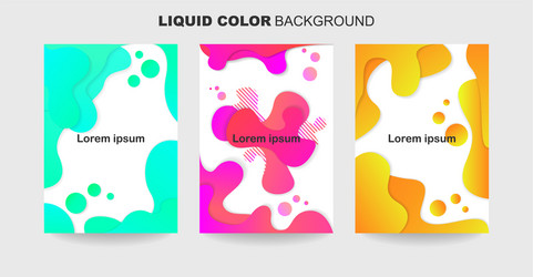 liquid color background collection fluid gradient vector image