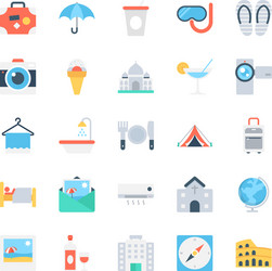 travel icons 4 vector image