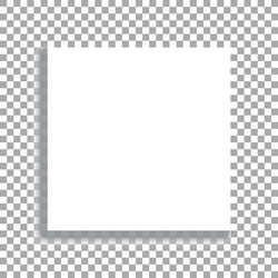 realistic square white sheet with shadows vector image