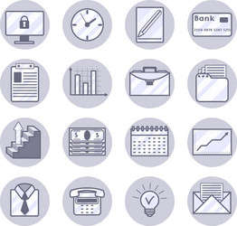 business icons set vector image