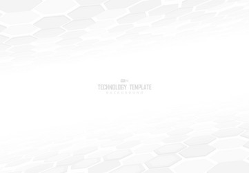 abstract technology hexagonal pattern design vector image