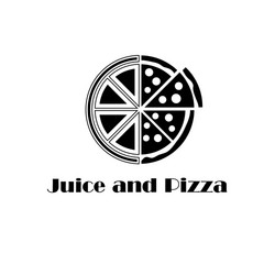 juice and pizza concept vector image