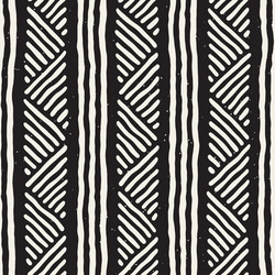 seamless geometric doodle lines pattern in black vector image