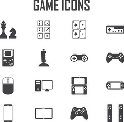 game icons set vector image