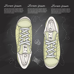 fashion sketch womens shoes vector image