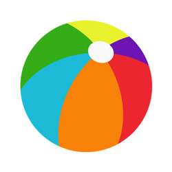 Color beachball vector