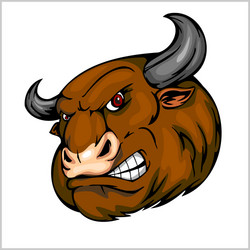 bull head mascot - for sport vector image