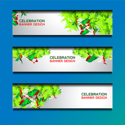 christmas and new year banners template vector image