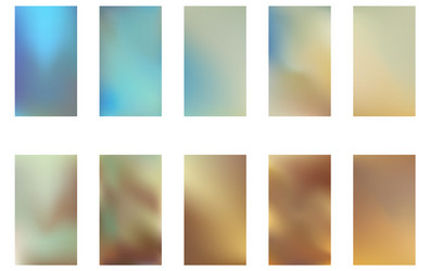 collection of abstract gradient mesh backgrounds vector image