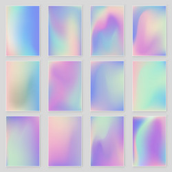 holographic foil gradient iridescent background vector image