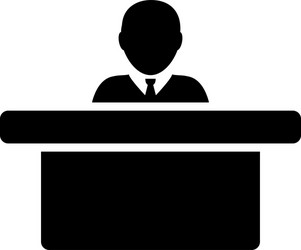 employer icon male person avatar symbol desk vector image