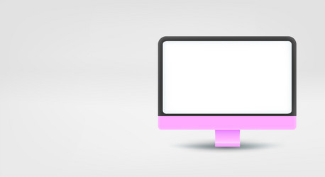 modern computer monitor with blank screen 3d vector image