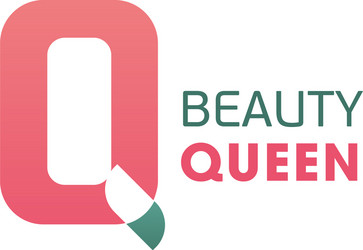 beauty queen pink q letter icon vector image