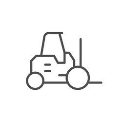 forklift or loader line outline icon vector image