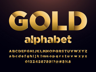 golden font vector image