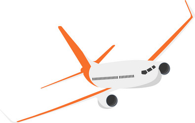 Airplane on a isolated white background flat vector