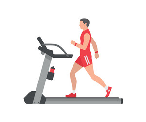 man running on treadmill vector image